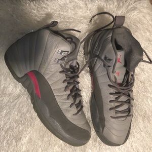 Gray and pink Jordan’s